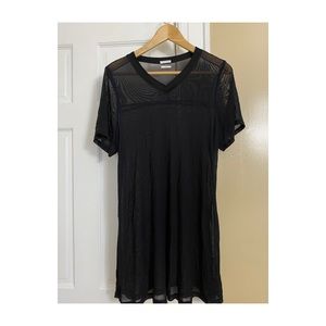 Black mesh dress